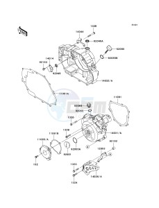 KLX 140 B (KLX140L MONSTER ENERGY) (B8F-B9FA) B9FA drawing ENGINE COVER-- S- -