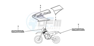 XR650R drawing STRIPE (XR650R5)