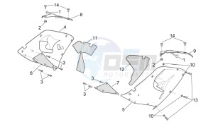 RSV 2 1000 drawing Central body - Upper fairings