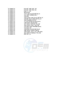 TL1000R (E2) drawing * COLOR CHART *