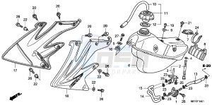 CRF450XB drawing FUEL TANK (CRF450X8,9,B,C,D)