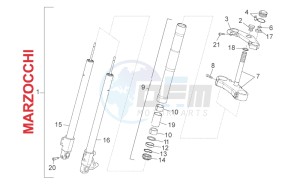 RS 50 drawing Front fork Marzocchi