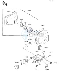 KLF 300 A [BAYOU 300] (A2) [BAYOU 300] drawing HEADLIGHT