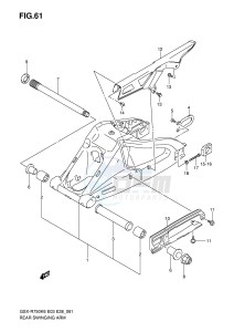 GSX-R750 (E3-E28) drawing REAR SWINGING ARM