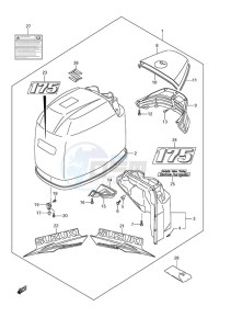 DF 175 drawing Engine Cover