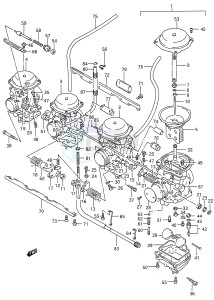 GSX600F (E28) Katana drawing CARBURETOR (MODEL J)