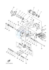 YFZ450R YFZ450RSE YFZ450R SPECIAL EDITION (1TD6 1TD7) drawing REAR ARM