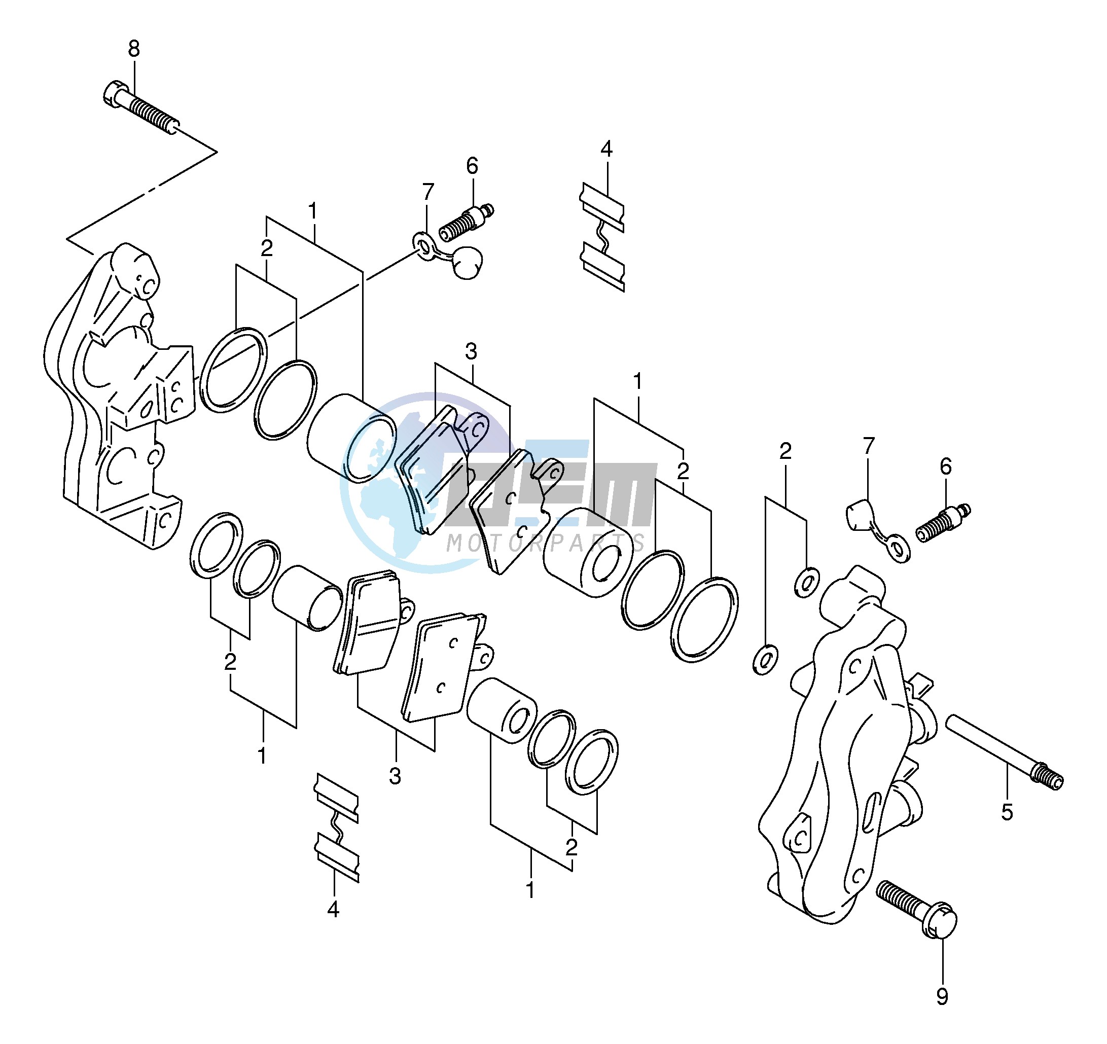 FRONT CALIPER (MODEL K1 K2)