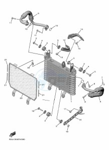 YZF1000D YZF-R1M (B4SD) drawing OIL COOLER