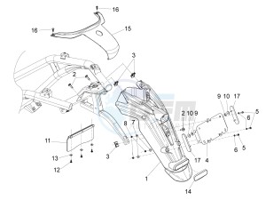 BEVERLY 350 ST 4T 4V ie E4 ABS (NAFTA) drawing Rear cover - Splash guard