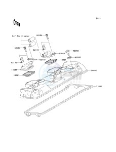 ZX636 C [NINJA ZX-6R] (C6F) D6F drawing CYLINDER HEAD COVER