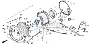 VT600CD drawing HEADLIGHT