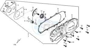 JOYRIDE 125 drawing CRANKCASE COVER LEFT