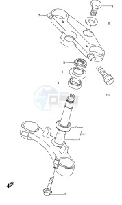 GSX600F (E2) Katana drawing STEERING STEM