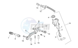 Tuono V4 1100 Factory USA-CND (NAFTA) (CND, USA) drawing Rear master cylinder