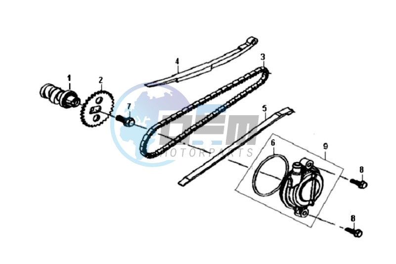 CHAIN / CHAIN TENSIONER / CHAIN GUIDE