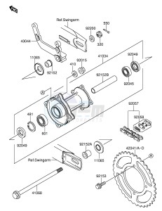 RM65 (E19) drawing REAR HUB