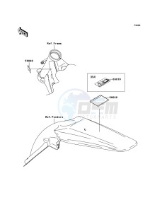 KX250F KX250-N2 EU drawing Labels