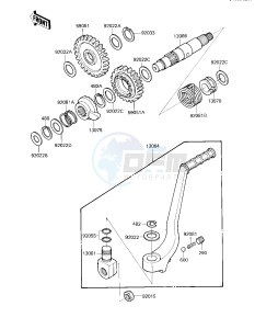 KXT 250 A [TECATE] (A2) [TECATE] drawing KICKSTARTER MECHANISM -- 85 A2- -