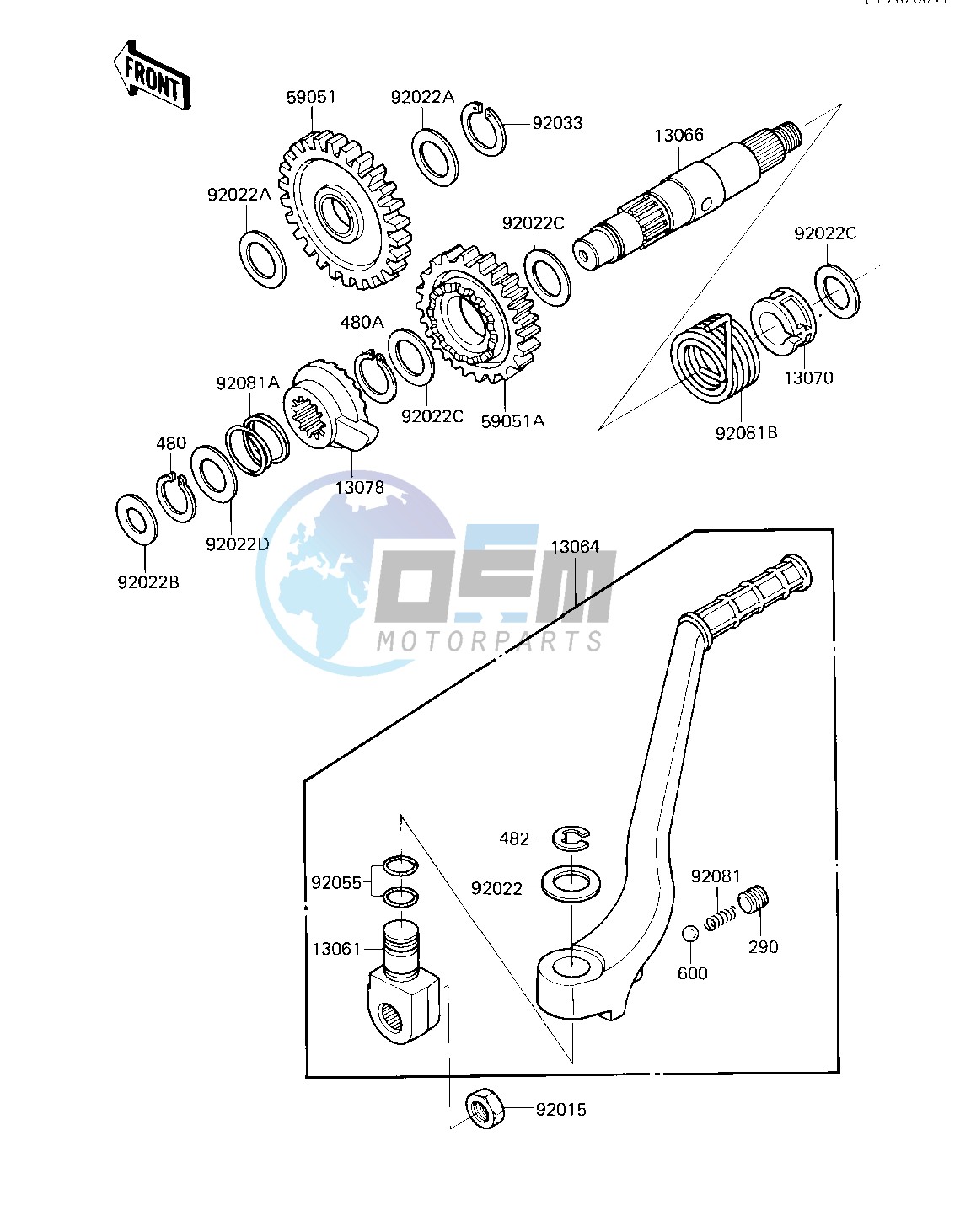 KICKSTARTER MECHANISM -- 85 A2- -