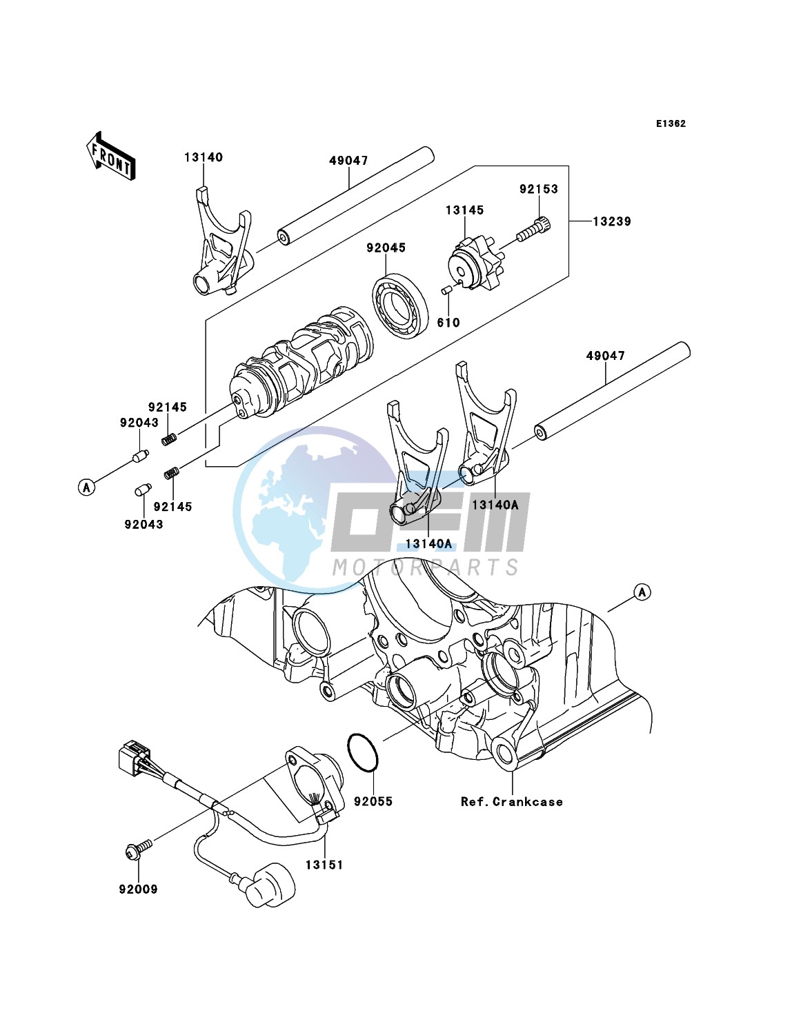 Gear Change Drum/Shift Fork(s)