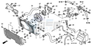 CB1300A9 BR / ABS MME - (BR / ABS MME) drawing RADIATOR (CB1300A/CB1300S A)