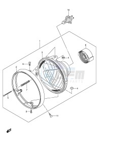 GSX1400 (E2) drawing HEADLAMP ASSY (GSX1400K2 K3 E24)