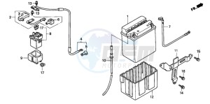 CB750F2 SEVEN FIFTY drawing BATTERY