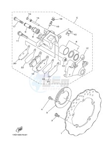 MT07A MT-07 ABS 700 (1XB9) drawing REAR BRAKE CALIPER