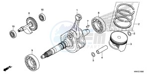 TRX500FM1H TRX500 ED drawing CRANKSHAFT/PISTON