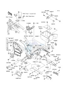 VN 1600 B [VULCAN 1600 MEAN STREAK] (B6F-B8FA) B7FA drawing FRAME FITTINGS