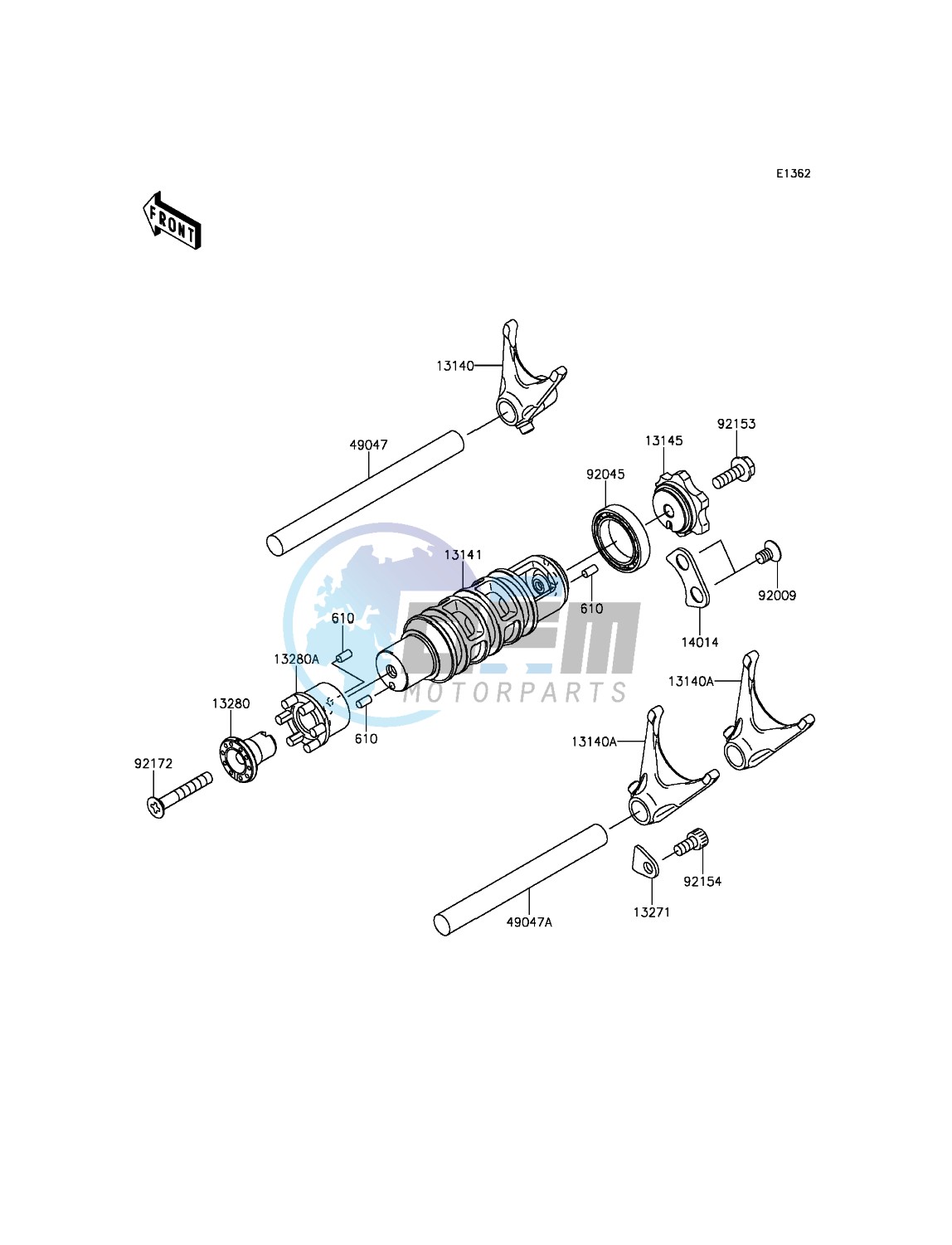 Gear Change Drum/Shift Fork(s)