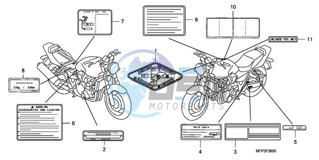 CAUTION LABEL (CB1300/CB1 300A)