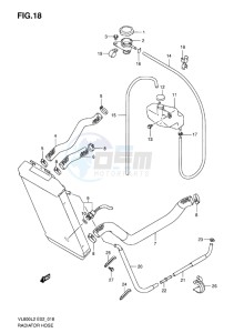 VL800 INTRUDER EU drawing RADIATOR HOSE