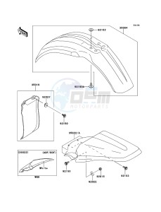 KX85/KX85-<<II>> KX85BDF EU drawing Fenders