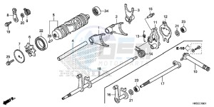 TRX420FE1F TRX420 Europe Direct - (ED) drawing GEARSHIFT FORK (TRX420FE1/ FM1/ FM2/ TE1/ TM1)