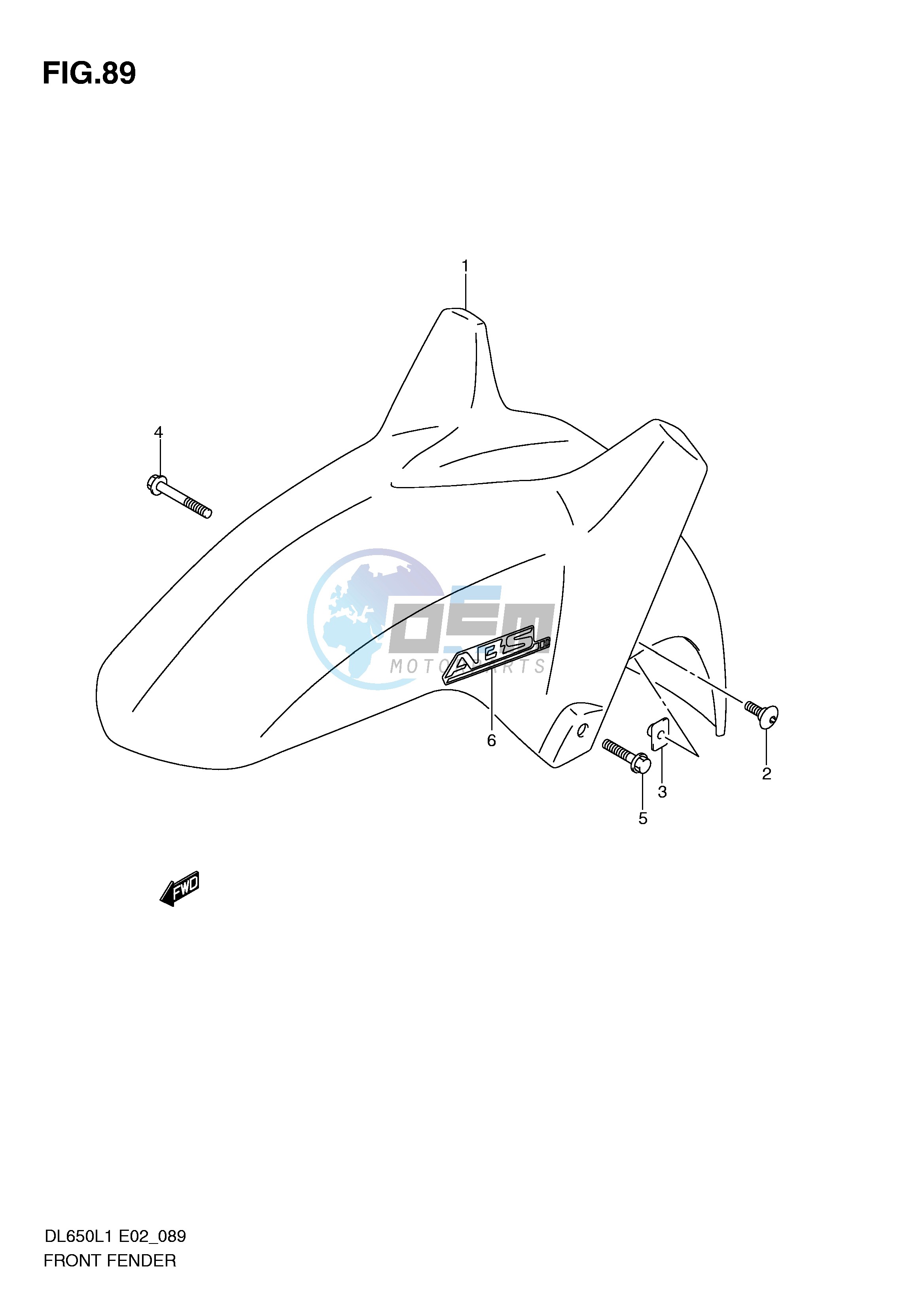 FRONT FENDER (DL650AL1 E19)