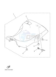 YFM350FWA YFM350DF GRIZZLY 350 4WD (1NSH) drawing SEAT