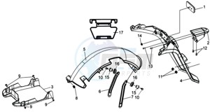 CITYCOM 300 EFI drawing REAR FENDER