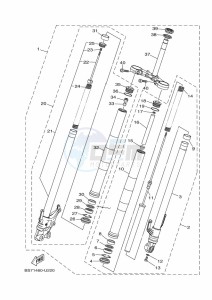 YZF320-A YZF-R3 (B2XF) drawing FRONT FORK