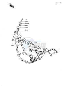 KZ 1100 L [LTD SHAFT] (L1) [LTD SHAFT] drawing FRAME