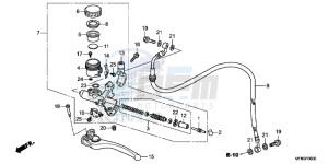 CB1000RAF CB1000R 2ED - (2ED) drawing CLUTCH MASTER CYLINDER