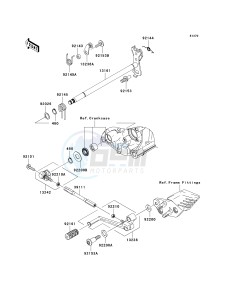 ZG 1400 A [CONCOURS 14 ABS] (8F-9F) A8F drawing GEAR CHANGE MECHANISM