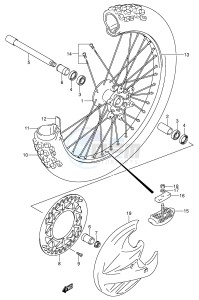 RM125 (E3-E28) drawing FRONT WHEEL (MODEL K1 K2 K3 K4)