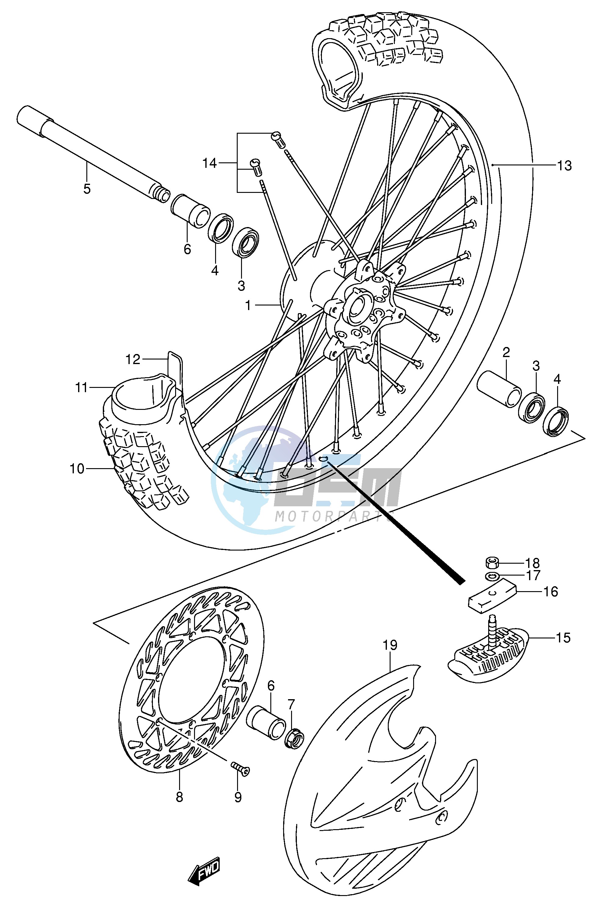 FRONT WHEEL (MODEL K1 K2 K3 K4)