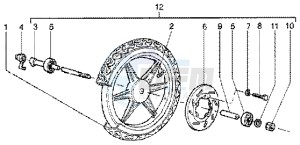 Liberty 50 4t drawing Front wheel