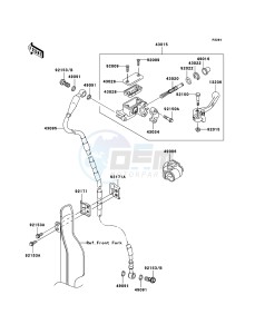 KLX450R KLX450ACF EU drawing Front Master Cylinder