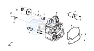 HD2 200 drawing CRANKCASE RIGHT / START MOTOR