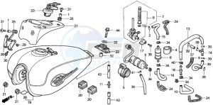 VT750C2 drawing FUEL TANK/FUEL PUMP