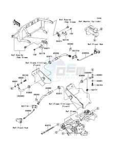 MULE_600 KAF400BDF EU drawing Front Brake Piping